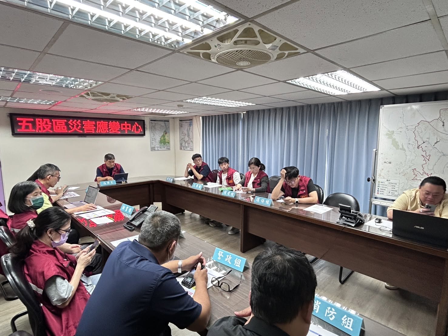 五股區公所白海豚颱風二級開設情形